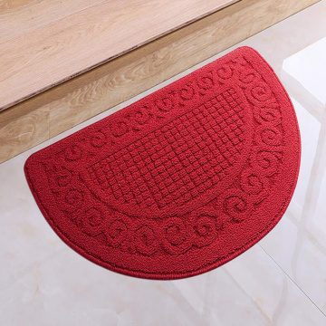 Vintage Anti-slip Kitchen Mat Semicircle Toilet Mats Corridor Carpets Solid Color Bathroom Area Rug