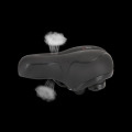 Breathable Bike Saddle Big Butt Cushion Leather Surface Seat Mountain Bicycle Shock Absorbing Hollow Cushion Bicycle Accessories