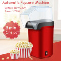 Electric Corn Popcorn Maker Household DIY Automatic Mini Hot Air Popcorn Making Machine 1200W 110V 220V Home Kitchen Kids Gift