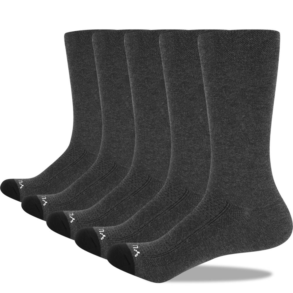 Men's Socks YUEDGE Comfort Breathable Combed Cotton Black Crew Business Dress Socks Summer Calf Socks For Male 5 Pairs 38-47 EU