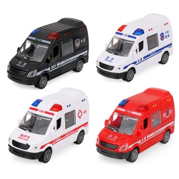 Children's Toy Car Model Small Baby Toy Ambulance Can Open The Door Inertial Car Kindergarten