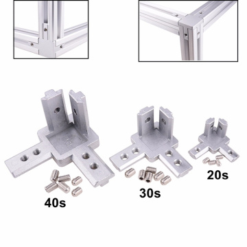L type 3-dimensional bracket 2020 Concealed 3-way corner connector EU standard 20/30/40 series Aluminum Profile parts