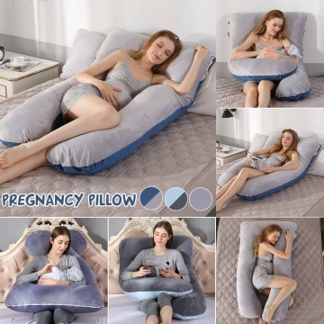 Sleeping Support Pillow For Pregnant Women Body PW12 100% Cotton Solid Color U Shape Maternity Pillows Pregnancy Side Sleepers