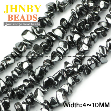 JHNBY AAA Black Hematite Irregular Gravel beads Natural Stone beads 40cm 15'' strand Jewelry accessories bracelet making DIY