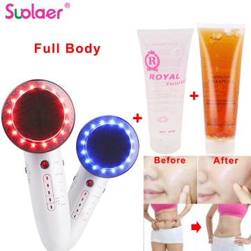 6 In 1 Ultrasound Cavitation EMS Face Body Slimming Weight Loss Anti Cellulite Fat Burner Galvanic Infrared Ultrasonic Cream