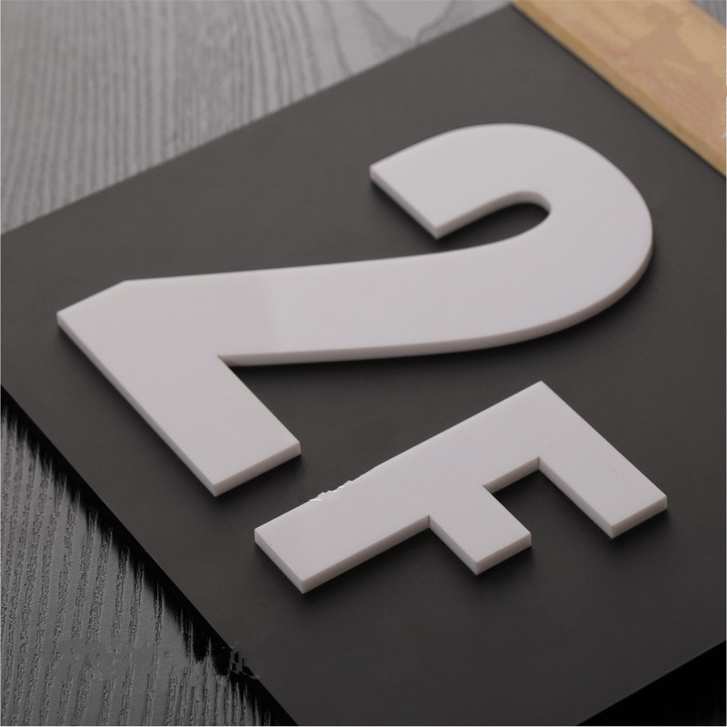 Door Plates House Number Acrylic Plate for Hotel Apartment Home Gate Sticker Digital Unit Customized Door Floor Number