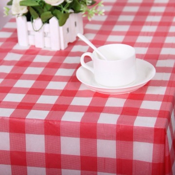 Red Plaid Disposable Plastic Table Covers Banquet Outdoor Picnic Party Tablecloths