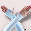 1 Pair Women Summer Mitten Long sun protection gloves Female Electric Bicycle Sleeve Arms with Thumb Hole