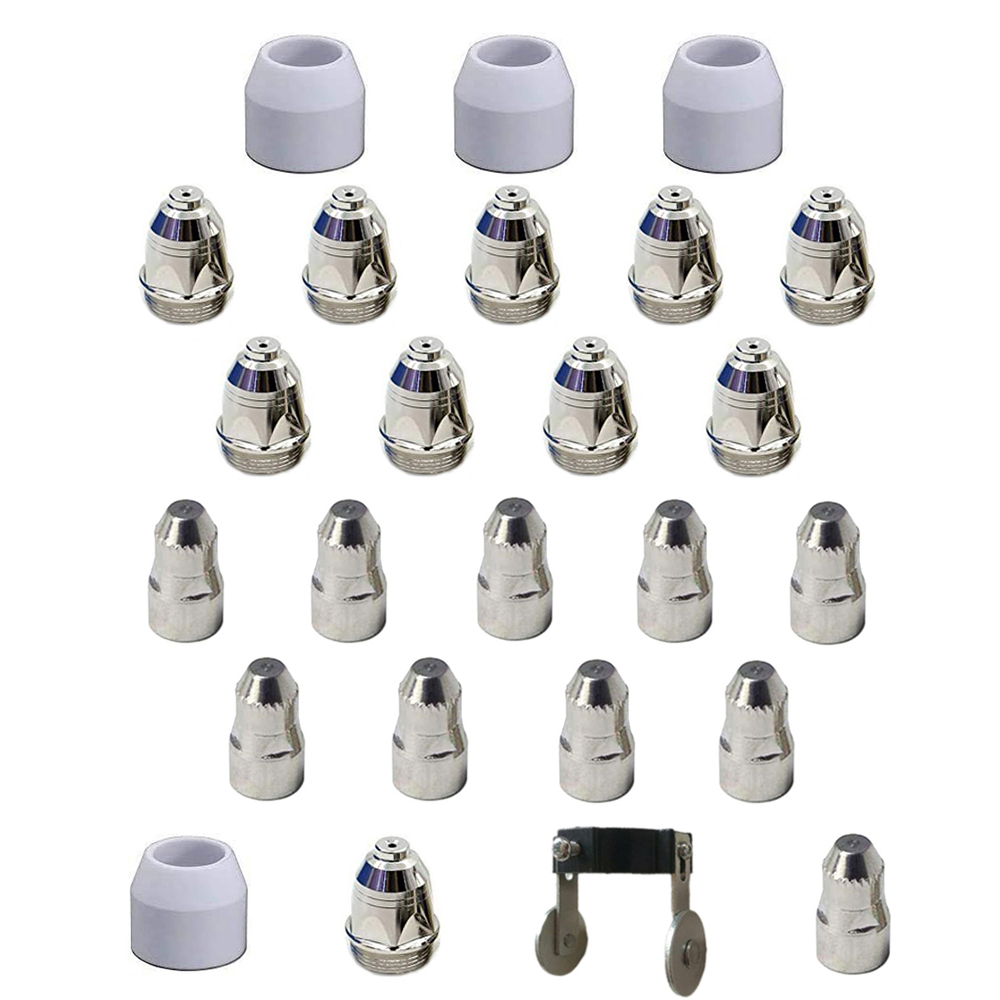 45pcs P80 Air Plasma Cutter Cutting Torch Consumable Nozzle Tip Electrode Guide Wheel 80A IGBT CNC P80 Plasma Torch Accessories