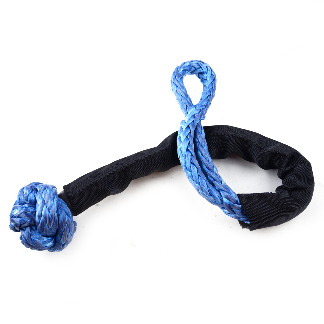 Nylon Blue Flexible Synthetic Soft Shackle Winch Rope Towing Recovery Straps 35000LB 16T