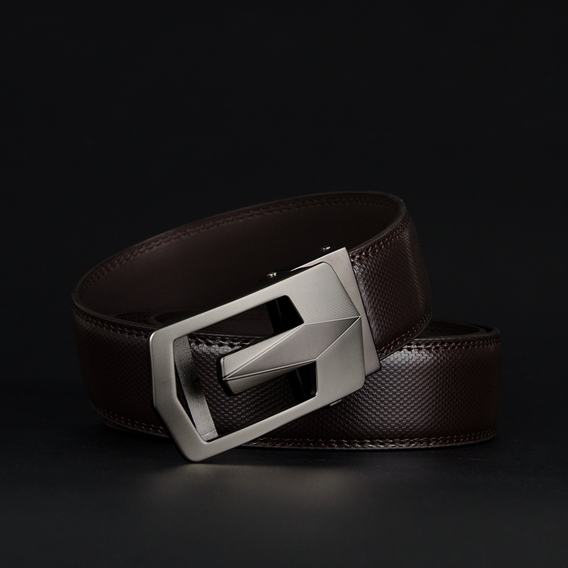 COWATHER Cow Genuine Leather Belts High Quality for Men Automatic Vintage Male Belt Brand Ratchet Buckle Belts 110-130cm long