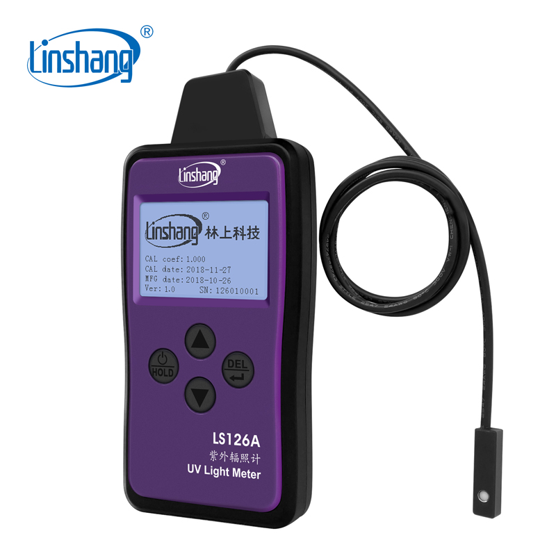 Linshang LS126A UV Light Meter Ultraviolet Irradiance for UVA LED Light Source of Curing Machine 7mm Ultra-small Probe Sensor