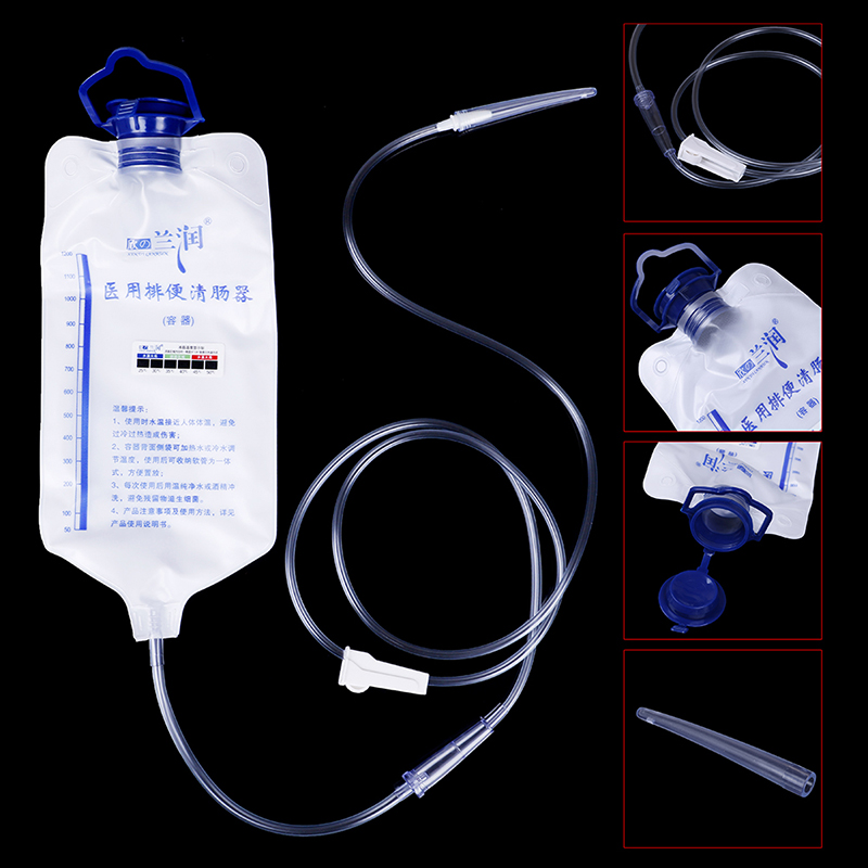 Constipation Anal Vagina Cleaner Vaginal Washing Douche Kit Medical Enema Bag Anal Shower Clean Intestine Colonic Flusher 1200ML