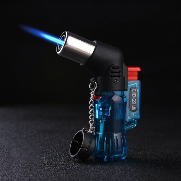 Mini Butane Compact Jet Lighter Windproof Torch Turbo Lighter Gasoline For Kitchen Gadget Gas Lighters Random Color For Outdoor