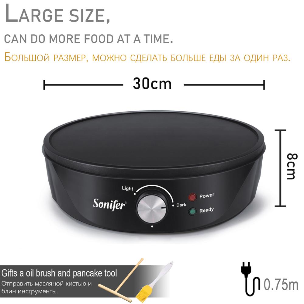 1200W Electric Pancake & Crepe Maker Household Kitchen Cooking Tools Non Stick Hot Plate Pan Variable Temperatures 220v Sonifer