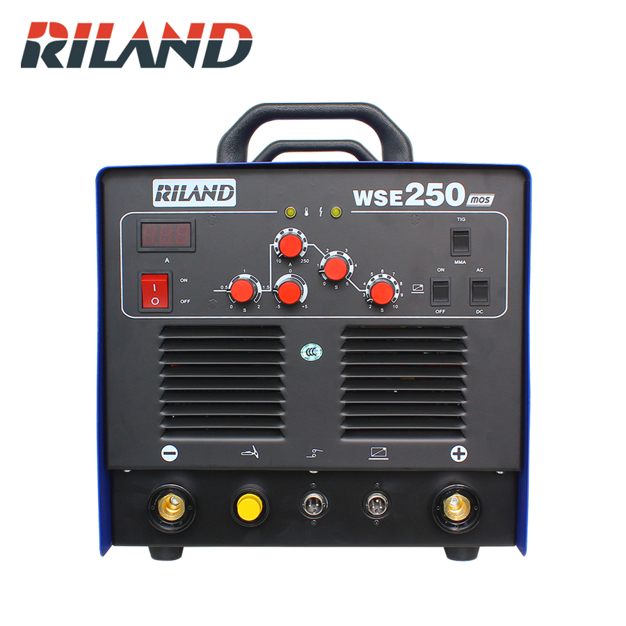 RILAND WSE250 TIG AC/DC Aluminum Tig/Stick Welder Square Wave Inverter Welding Equipment with Accessories Tools