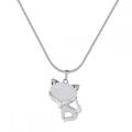 Crystal Luck Fox Necklace for Women Men Healing Energy Crystal Amulet Animal Pendant Gemstone Jewelry Gifts