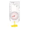 AOTU DC40-3A Portable ABS Compass Scale Ruler Outdoor Hiking Camping Compass Map Tools Transparent