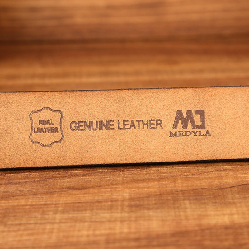 MEDYLA belt male cowhide genuine leather belts for men brand Strap male pin buckle vintage jeans belt 110cm-125cm