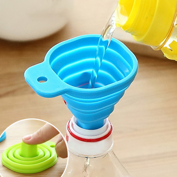 Mini Silicone Funnel Foldable Funnel for Fuel Hopper Collapsible Beer/ Oil Funnels Kitchen Tools