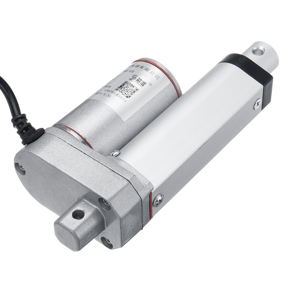 NEW 2 4 8 12 16 20 inch 900N 12V 16mm / s Small DC Electric Push Rod White Material Aluminum Alloy Linear Actuator Motor