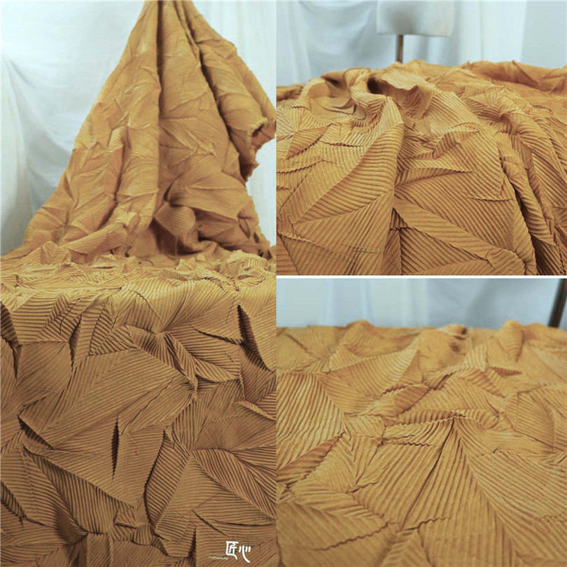 50cm*145cm/piece Louver vintage fabric pleated muslin fabric cotton and linen