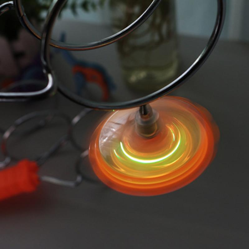 1Pcs Interesting Magnetic Rotating Gyroscope Spinning Top LED Light Flashing Toy Kids Adult Relief Stress Toy Children Random