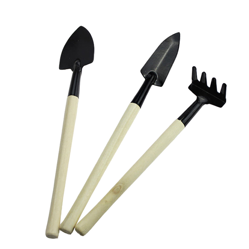 3 Pcs Gardening Tools Set Shovel Rake Spade Hand Tools Cultivated for Garden PI669