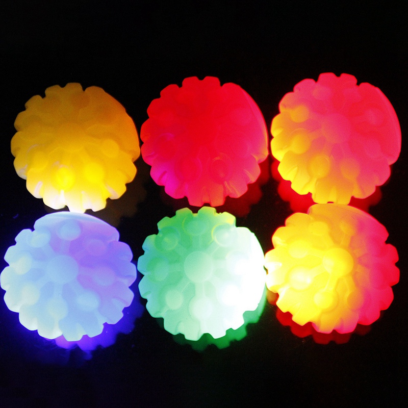 Funny Pets Dog Toys Ball LED Glowing Streak Dog Ball Blinking Pet Lights Up Supplies For Night Play Dogs Play Fetching Squeak