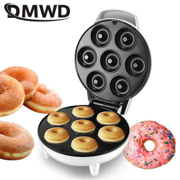 DMWD Electric Donut Maker Automatic Heating Egg Cake Bread Baking Machine 1200W High Power Fast Heating Oven Pan Breakfast DIY