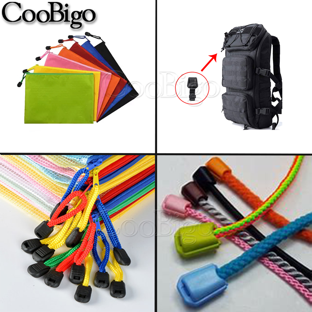 50pcs Cord Ends Clip Plastic Colorful for Zipper Pull Rope Lanyard Backpack Paracord Shoelace Sportswear DIY Accessories