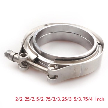 2/2.25/2.5/2.75/3/3.25/3.5/3.75/4 Inch V-Band Clamp Stainless Steel V-Band Flange Kit For Exhaust Pipes Car Exhaust System