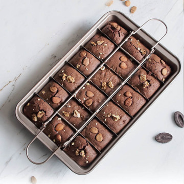 Brownie Baking Pan Professional Bakeware 18 Cavity Baking Tools Easy Cleaning Square Lattice Chocolate Cake Mold Non-Stick