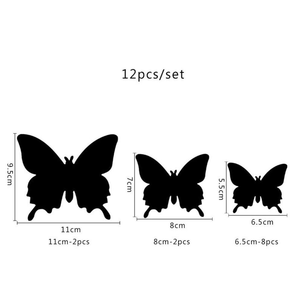 Hot 12Pcs 3D Butterfly Mirror Wall Sticker Decal Wall Art Removable Wedding Decoration Kids Room Decoration Sticker