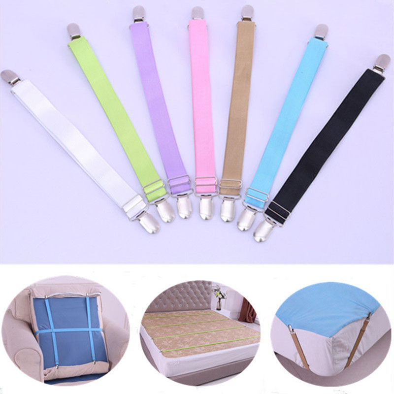 2Pcs Elastic Bed Sheet Sofa Cover Clip Blanket Mattress Cover Gripper Clip Holder Fasteners Nonslip Buckle Furniture Accessories