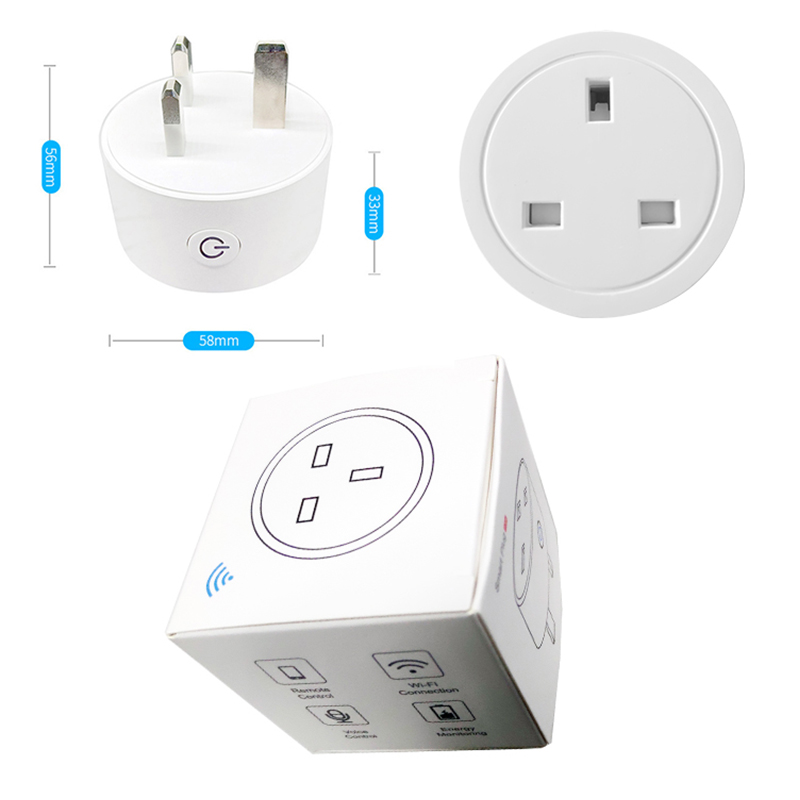 WiFi Smart Socket WiFi Plug EU Wireless Remote Voice Control Power Energy Monitor Outlet Timer for Alexa Google Home Tuya Hub