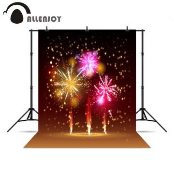Allenjoy photocall New Year fireworks firecrackers glitter photo backdrop Photophone background vinyl