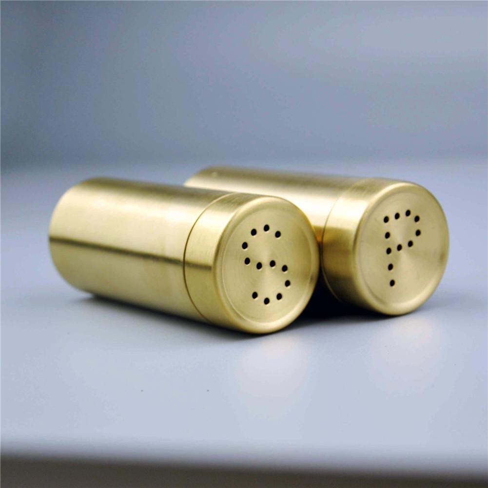 2pcs/ A Set Gold "SP"Stainless Steel Spice Jar Condiment Set Seasoning Bottles Set Salt Pepper Shakers Spice Cruet Sets