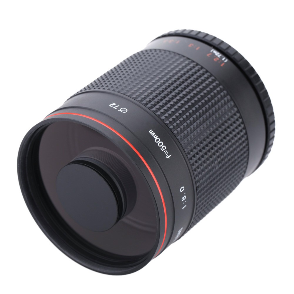 500mm f/8.0 Camera Telephoto Manual Mirror Lens + T2 Mount Adapter Ring for Nikon D3200 D3300 D5200 D5500 D7000 D7200 D800 DSLR