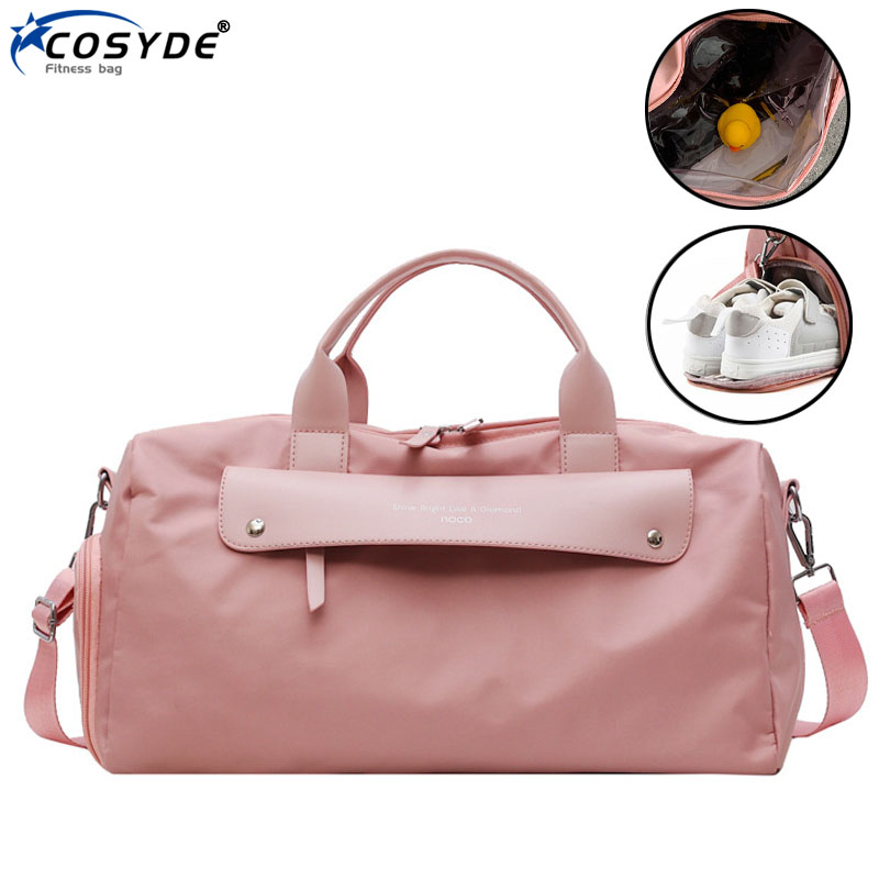 Gymnasium bags of dwaterproof women water nylon sports bag for women fitness gym bag shoe compartment femme outdoor travel bag