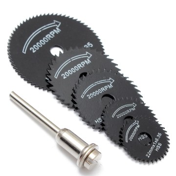 6/10Pcs Mini HSS Circular Saw Blade Rotary Tool For Dremel Metal Cutter Power Tool Wood Cutting Discs Drill Mandrel Cutoff 22-44