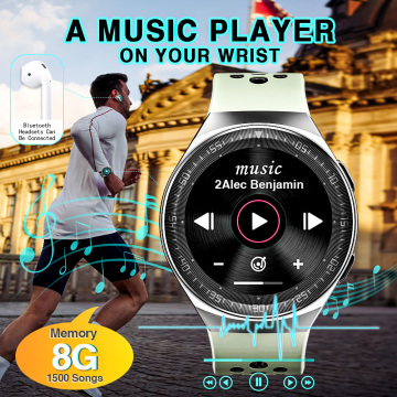 8G ROM Real Music player smart Watch bluetooth call storage 1500 songs smartwatch for men women Android IOS Recording Function
