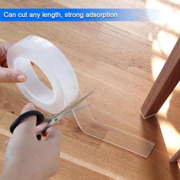 Double-Sided Nano Magical Tape Double Sided Tape Transparent NoTrace Reusable Waterproof Adhesive Tape Cleanable Home Gekkotape