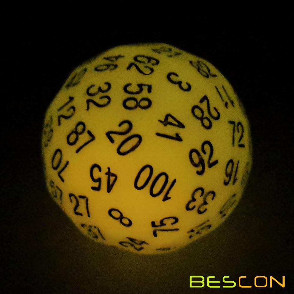 Glow In Dark D100 Game Dice 1