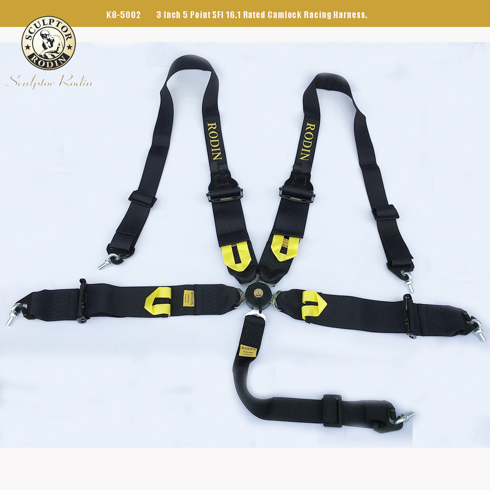 3 Inch 5 point Car Auto Racing Sport Seat Belt Safety Racing Harness 2+3 aluminum buckle 5 point authentication