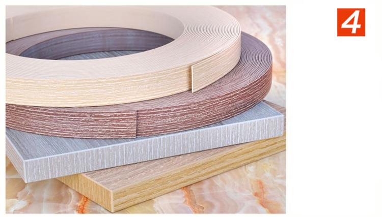 10M Self-adhesive Furniture Wood Veneer Decorative Edge Banding PVC for Furniture Cabinet Closet Wood Veneer Surface Edging