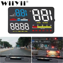 New D5000 HUD Head Up display Auto HUD OBD2 Car Speed Projector KMH MPH Speedometer Car Detector Oil Consumption Alarm