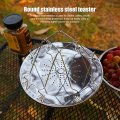 4 Slice Outdoor Camping BBQ Toaster Tray Foldable Bread Toast Rack Grill Creative Practical Bread Toast Rack