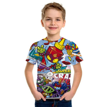 2020 New Fashion T Shirt Summer Short Sleeve O-neck Tshirt Superzings Tees For Baby Boys Kids Casual Cartoon Tops Girls T-shirt