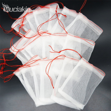 MUCIAKIE Versatile Drawstring Nylon Mesh Grow Bags for Seeds Soaking Germination Bag Garden Fruit Vegetables Protection Bag